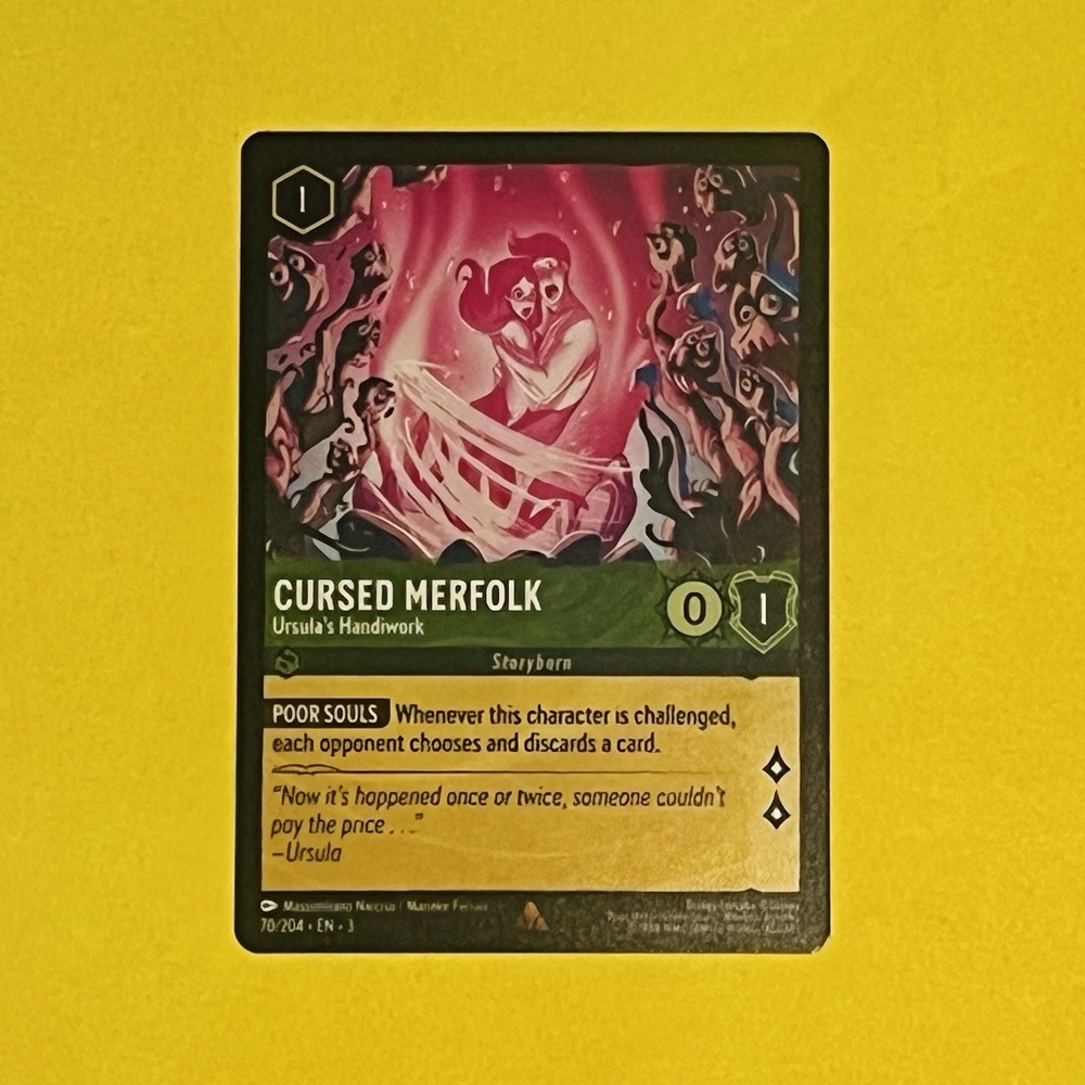 Cursed Merfolk - Ursula's Handiwork 71/204 Disney Lorcana Fabled Rare NM‎